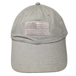American Flag Strapback Hat Beige One Size Dorfman Pacific Co Dpc